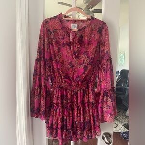 MISA mini dress in Fuscia. XS